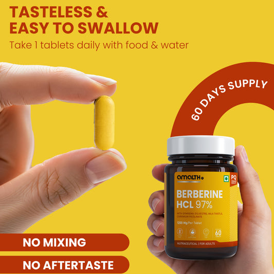 Berberine HCL 97% 1605mg | 9-in-1 Blood Sugar & Metabolic Health Supplement | 120 Veg Capsules