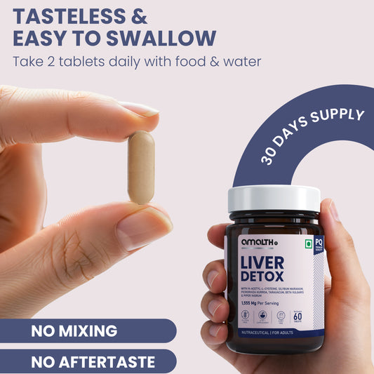 Liver Detox 1228mg | 7-in-1 Natural Liver Cleanse & Antioxidant Support | With NAC, Milk Thistle, Amla, Turmeric, Beetroot & Schizandra | 120 Veg Capsules | Non-GMO, Gluten-Free