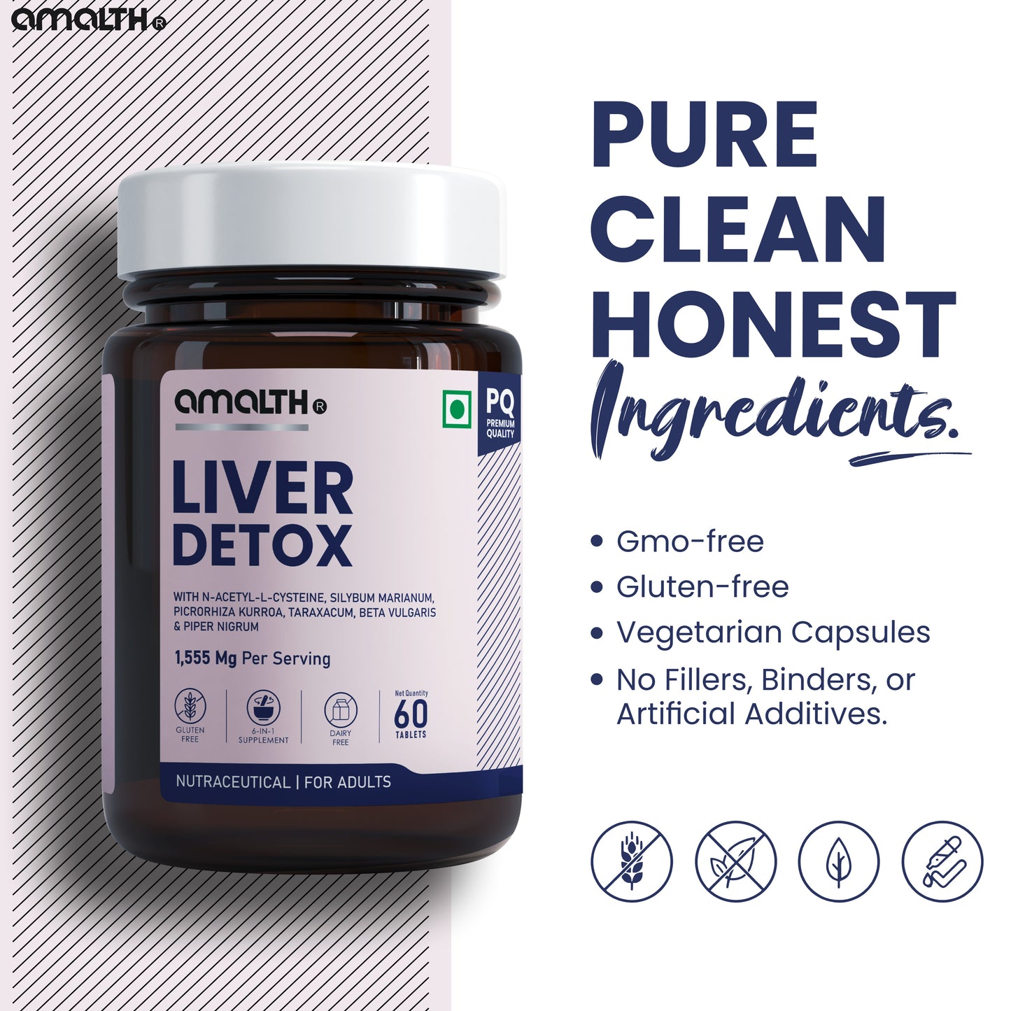 Liver Detox 1228mg | 7-in-1 Natural Liver Cleanse & Antioxidant Support | With NAC, Milk Thistle, Amla, Turmeric, Beetroot & Schizandra | 120 Veg Capsules | Non-GMO, Gluten-Free