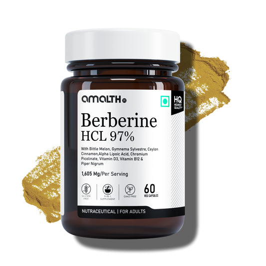 Berberine HCL 97% 1605mg | 9-in-1 Blood Sugar & Metabolic Health Supplement | 120 Veg Capsules