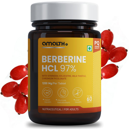 Amalth Berberine HCL 97% 1605mg supplement 60 tablets India
