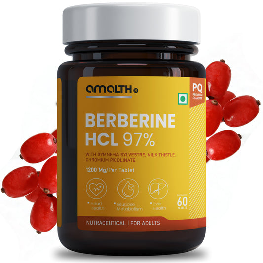 Amalth Berberine HCL 97% 1605mg supplement 60 tablets India