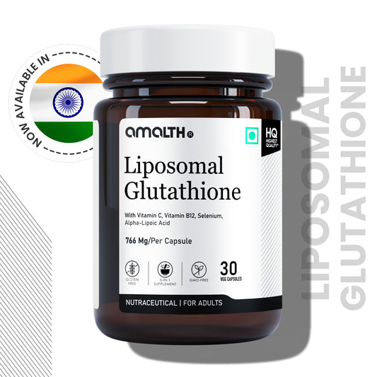 Liposomal Glutathione 766mg | 5-in-1 Skin Brightening, Detox & Antioxidant Support | With Vitamin C, B12, Selenium & Alpha Lipoic Acid | 120 Veg Capsules | Non-GMO, Gluten-Free