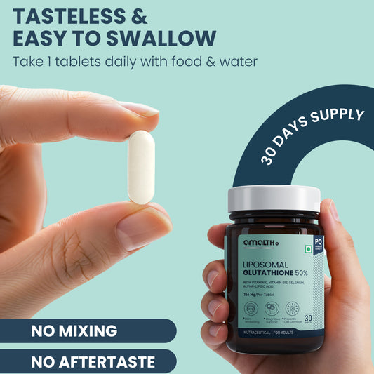 Glutathione supplement bottle label Amalth skin brightening