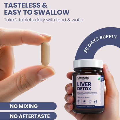 Liver Detox 1228mg | 7-in-1 Natural Liver Cleanse & Antioxidant Support | With NAC, Milk Thistle, Amla, Turmeric, Beetroot & Schizandra | 120 Veg Capsules | Non-GMO, Gluten-Free
