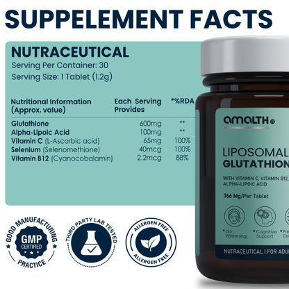 Liposomal Glutathione ingredients label high absorption India