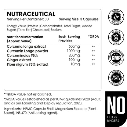 Curcumin 95% Curcuminoids+ 1810mg | 5-in-1 Joint, Anti-Inflammatory & Immunity Support | With Turmeric, Ginger & Black Pepper | 120 Veg Capsules | Non-GMO, Gluten-Free