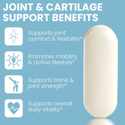 Glucosamine Chondroitin & MSM 5605mg | 10-in-1 Joint & Cartilage Support Supplement | With Boswellia, Collagen, Turmeric & Vitamin D3 | 120 Veg Capsules | Non-GMO, Gluten-Free