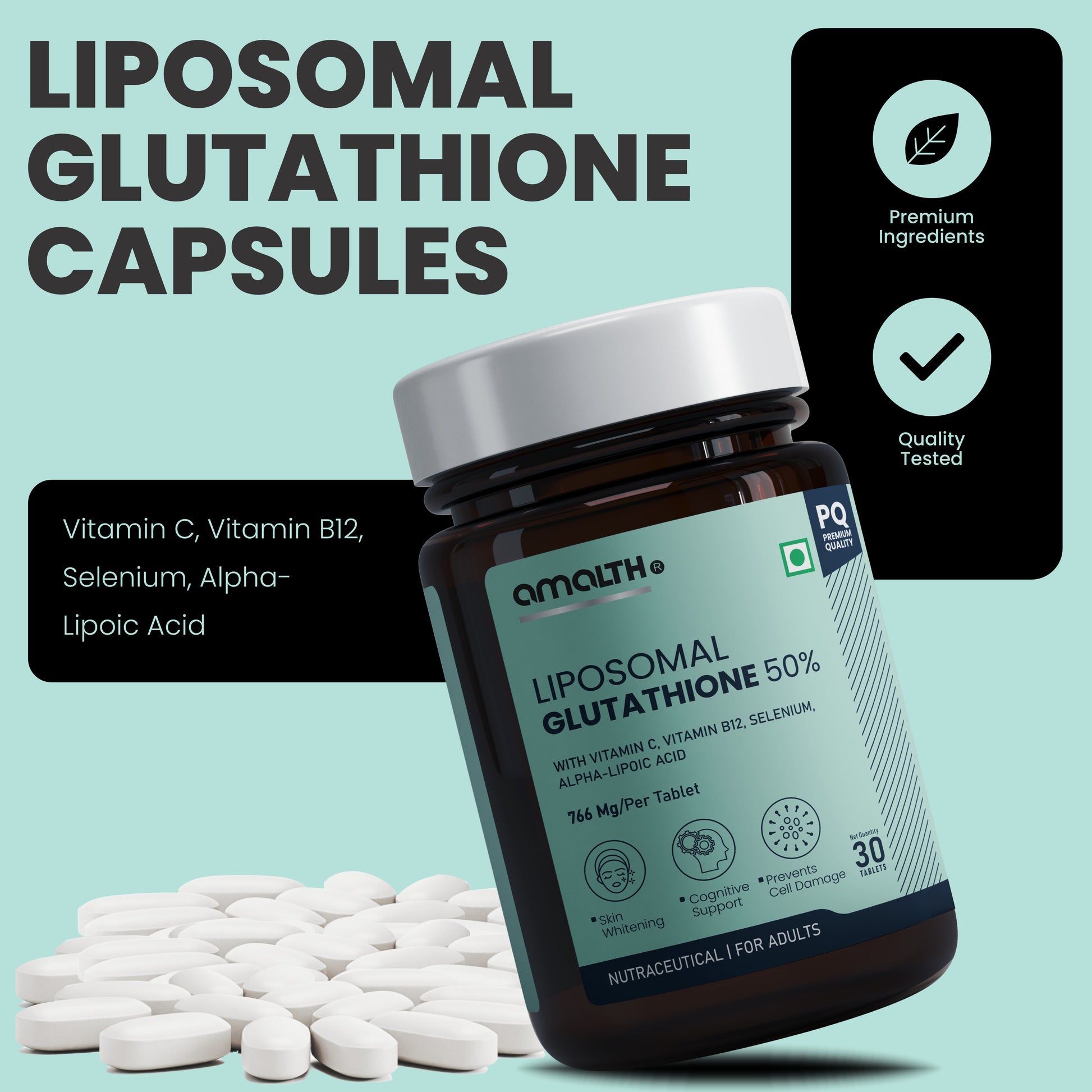 Best Glutathione supplement for skin India Amalth liposomal