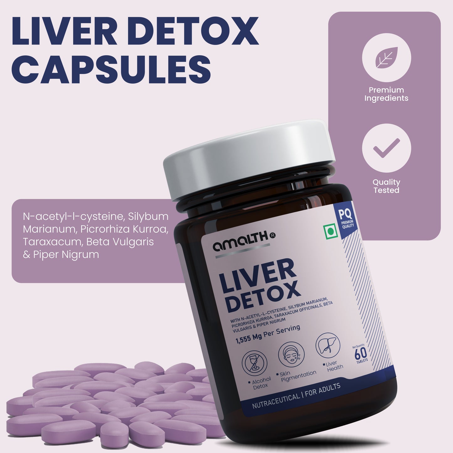 Best liver detox supplement India NAC Milk Thistle Amalth
