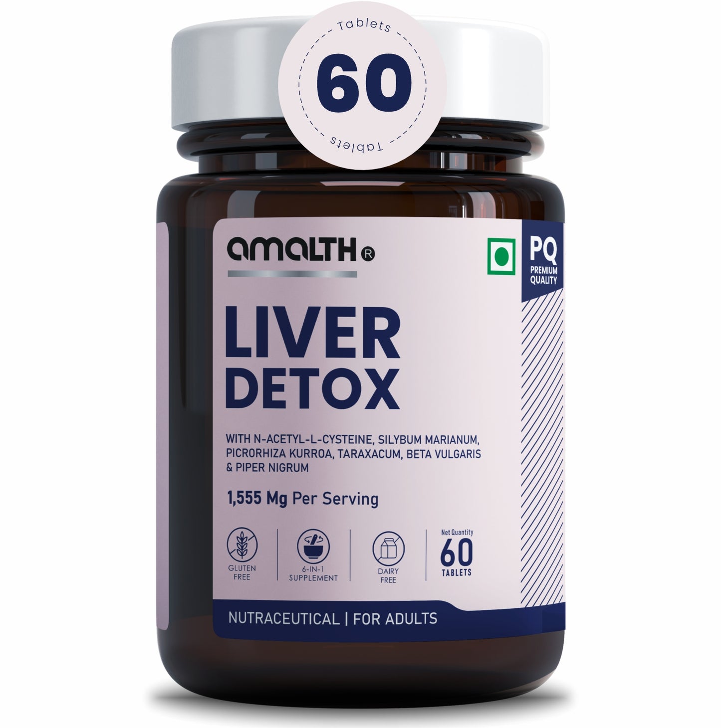 Liver Detox 1228mg | 7-in-1 Natural Liver Cleanse & Antioxidant Support | With NAC, Milk Thistle, Amla, Turmeric, Beetroot & Schizandra | 120 Veg Capsules | Non-GMO, Gluten-Free
